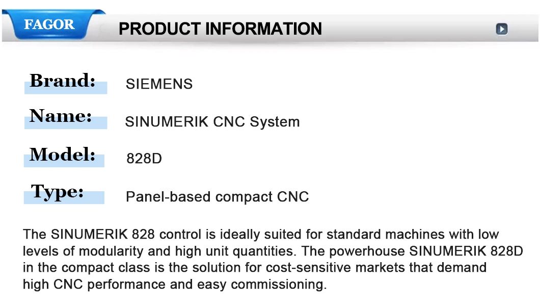 Siemens 828d CNC Lathe Controller for Vertical CNC Milling Machine